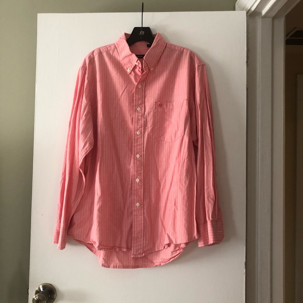 🆕 IZOD STRIPED PINK BUTTON DOWN